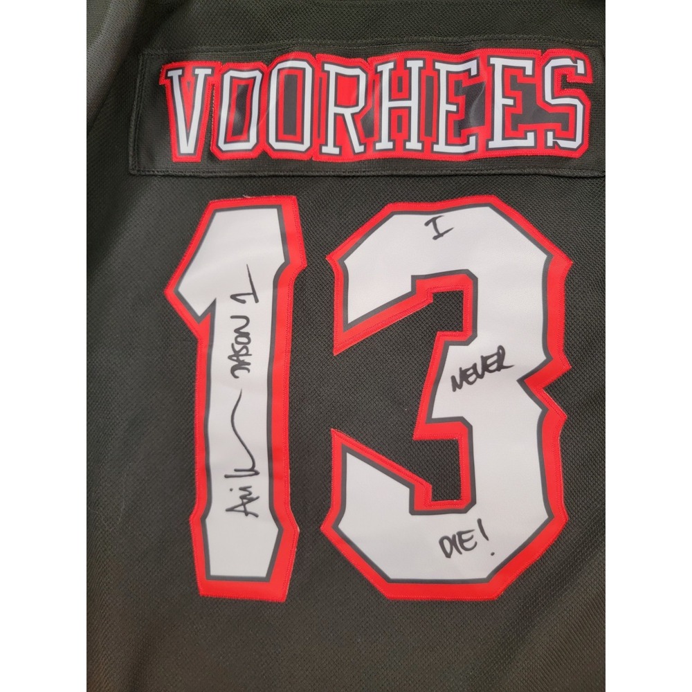 Ari Lehman Jason Voorhees "Friday the 13th" Autographed Hockey Jersey XXL